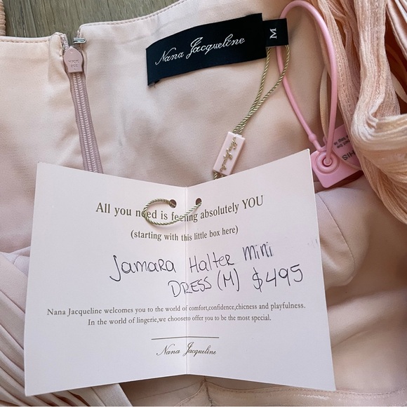 ✨SOLD✨ Nana Jacqueline Jamara Halter Mini Dress in Pink - Picture 12 of 13